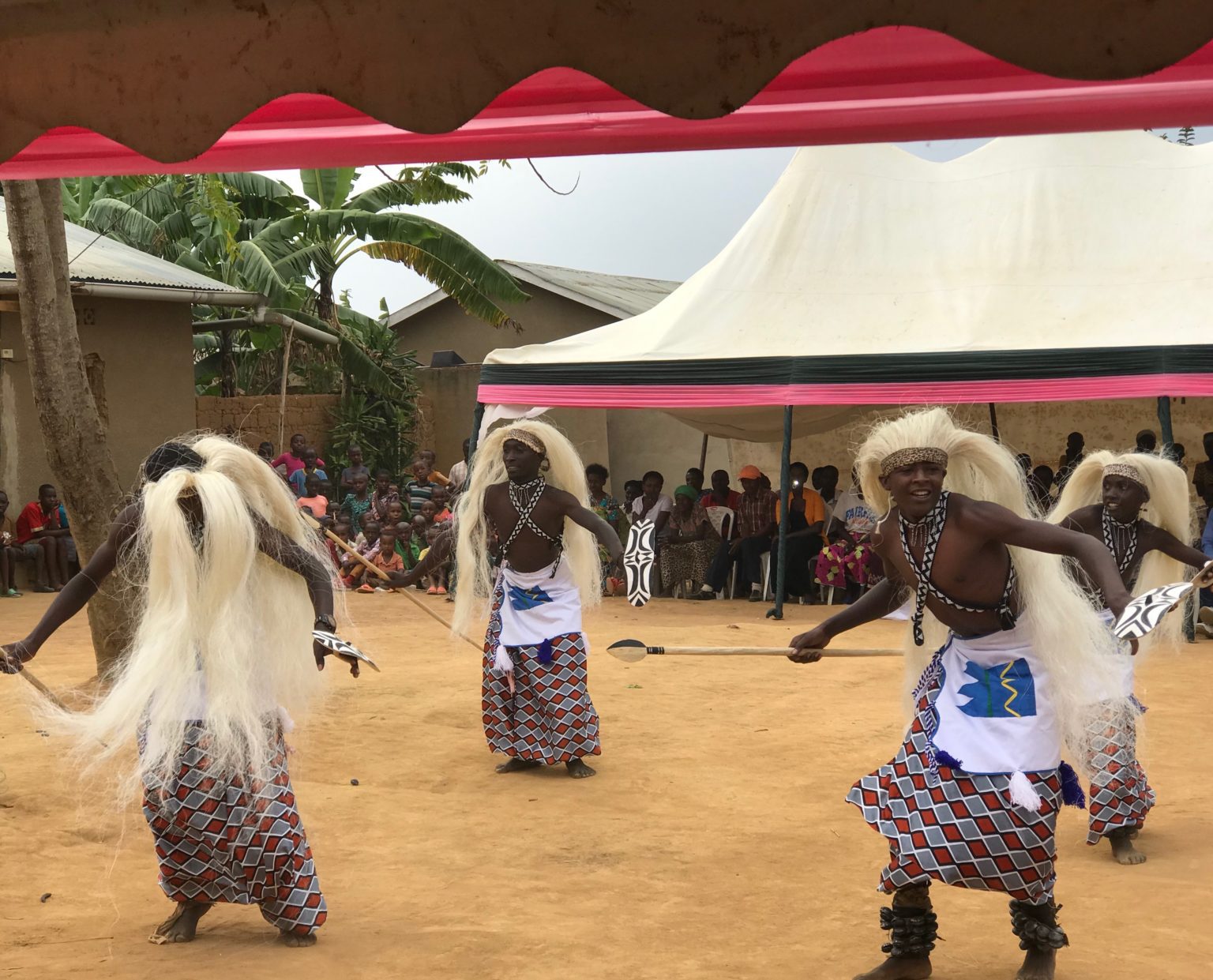 traditional dancers at a reconciliation village in Rwanda