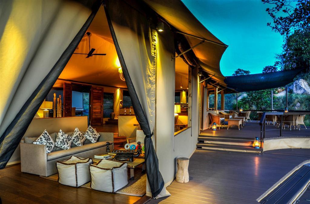 Tanzania with Young Kids, view of the main lounge and outside spaces at Lemala Kuria Hills