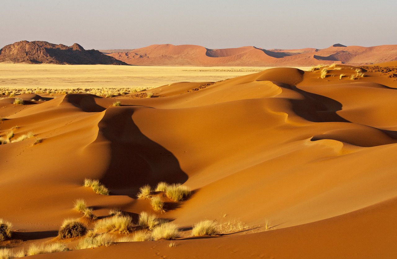 Range of golden Dunes in Sossusvlei