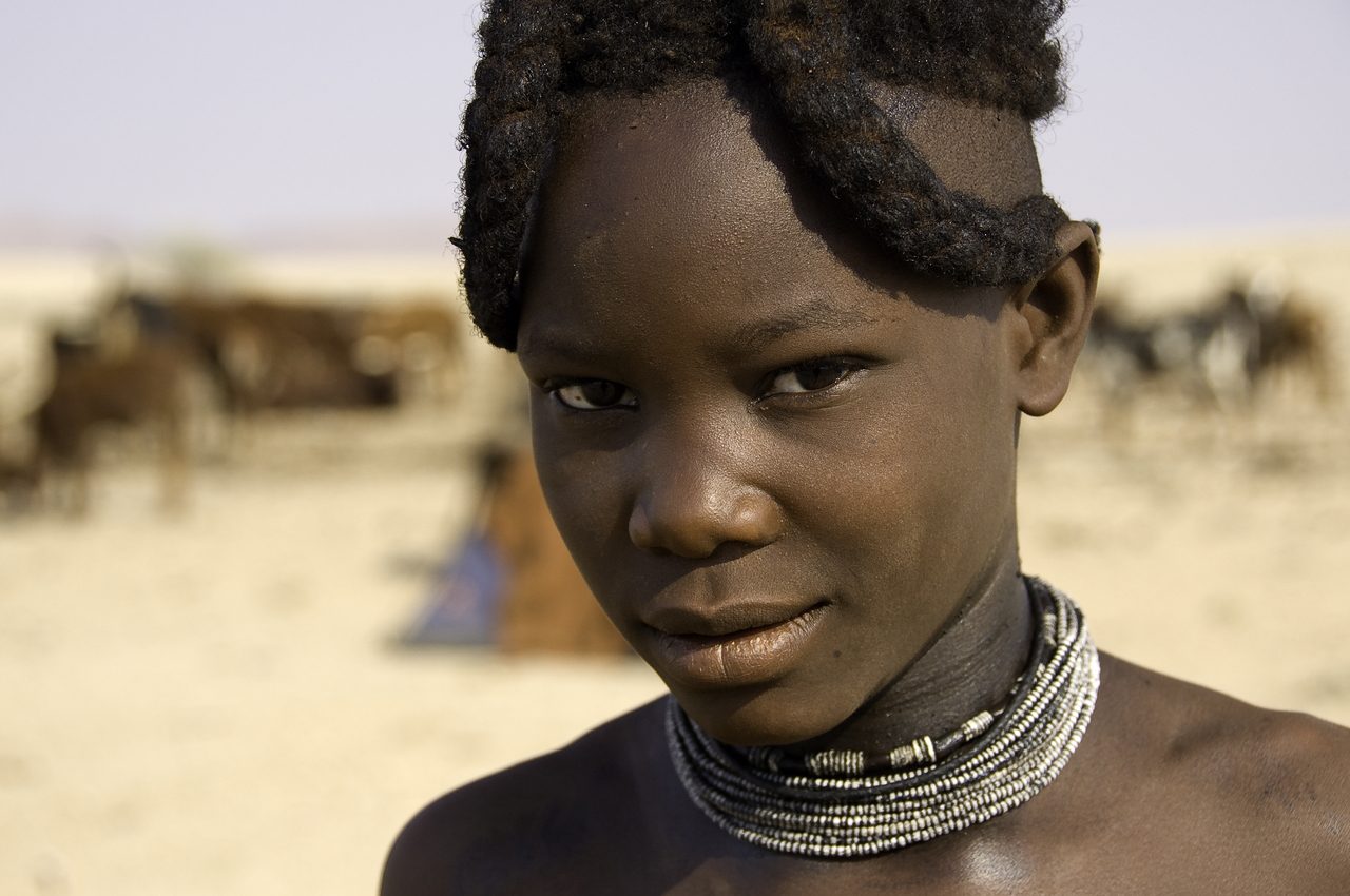 Himba local at Serra Cafema Camp