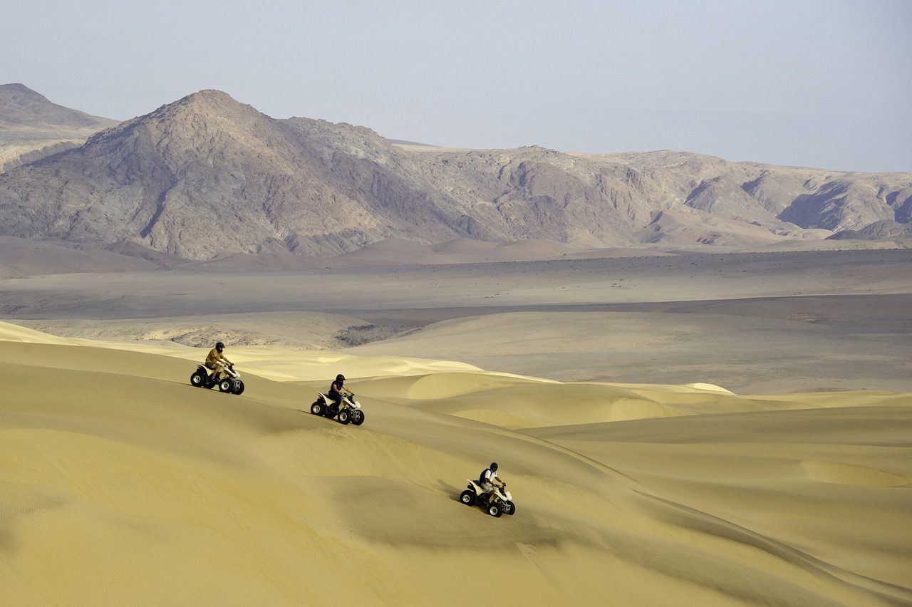 serra cafema atv safari riding on dunes with mountains