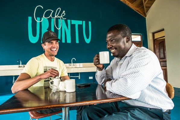 Best Coffee in Kenya: Cafe Ubuntu, Men drinking coffee