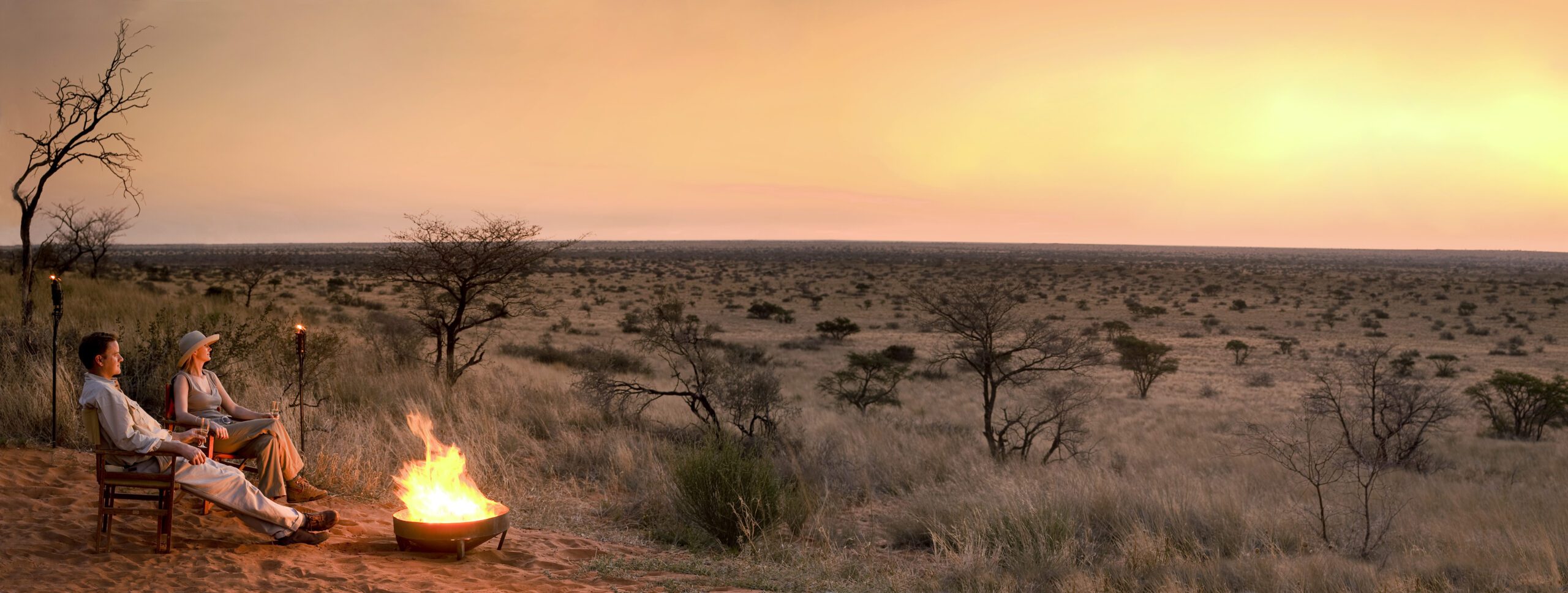 Elephants, Rhinos & Meerkats in South Africa, Tswalu Sunset over the Kalahari