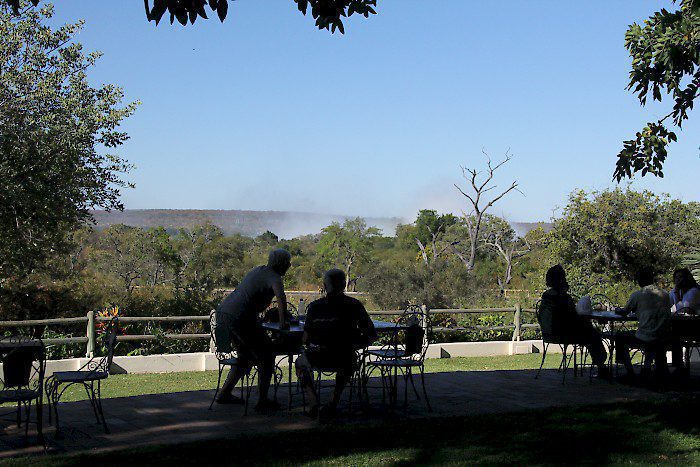 Victoria Falls: Staying in Zimbabwe, Lunch Deck