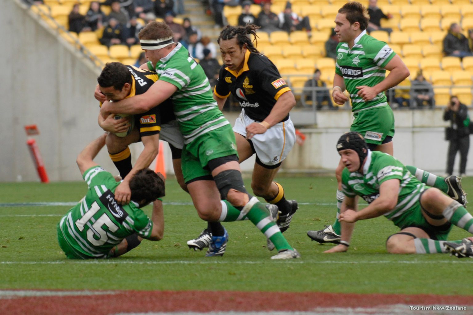 New Zealand's All Black playing at Westpac Stadium in Wellington