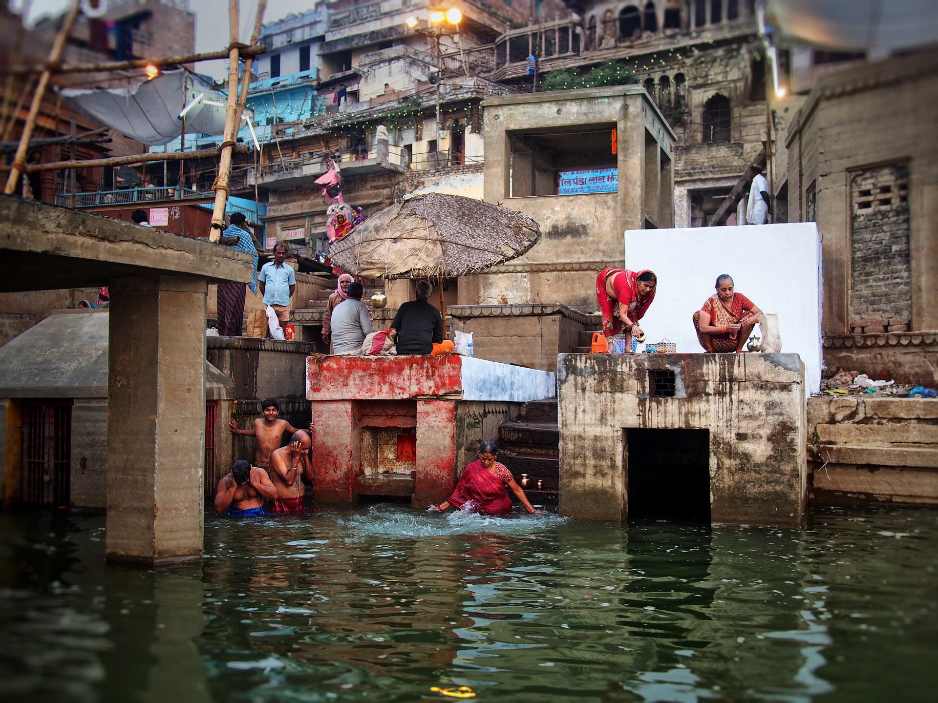 Bathing in the Ganges River