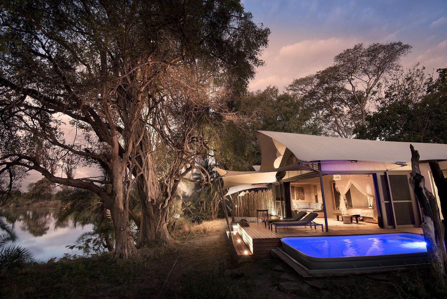 Thorntree River Lodge seen on this Zambia & Zimbabwe luxury safari
