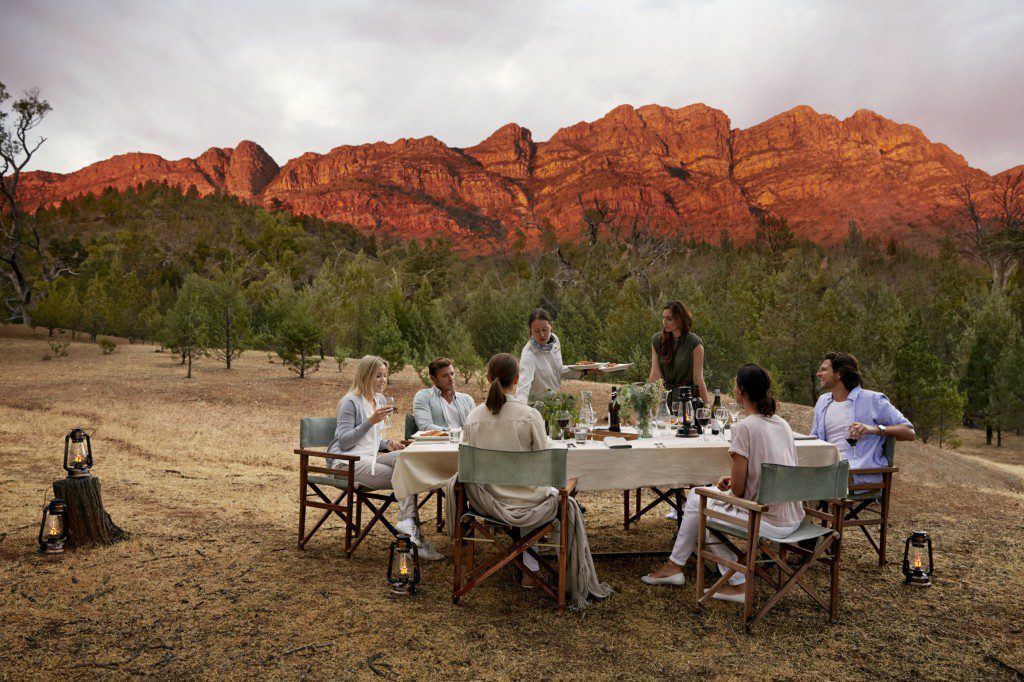 Arkaba Camp Dinner seen on south Australia holiday