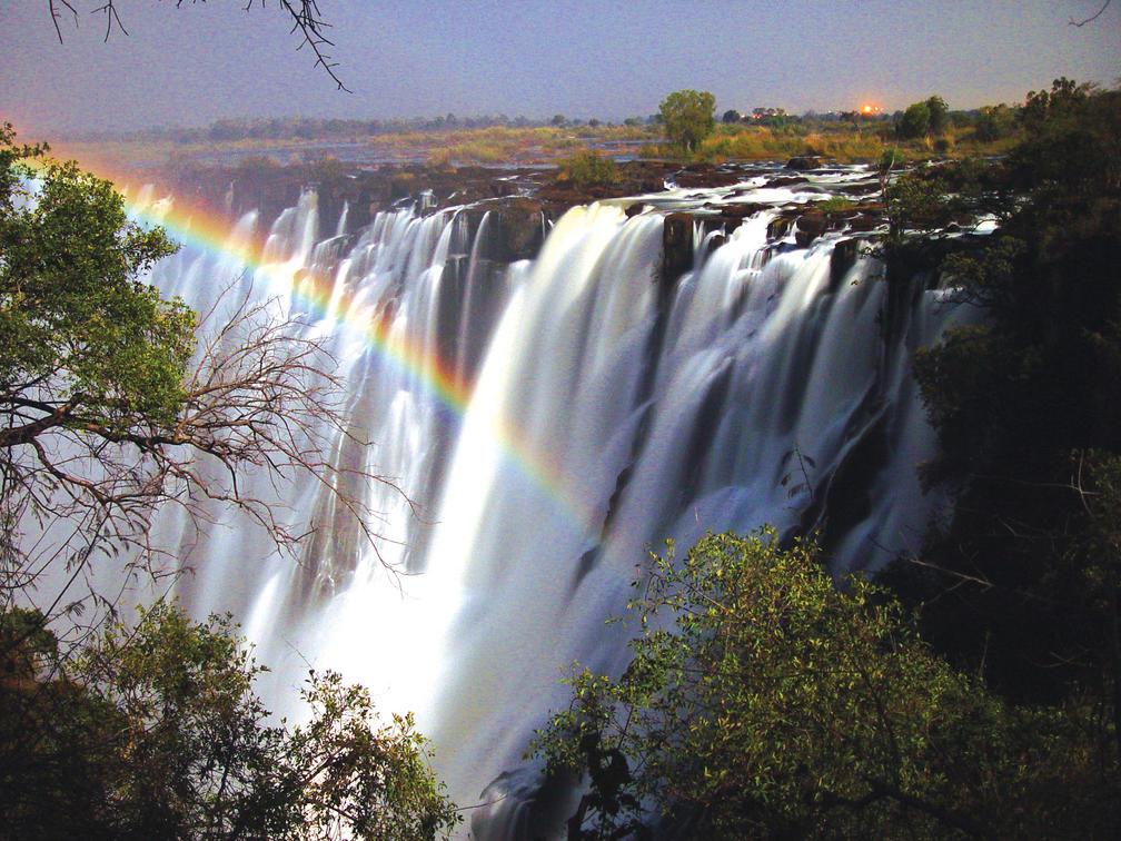 rainbow at victoria falls