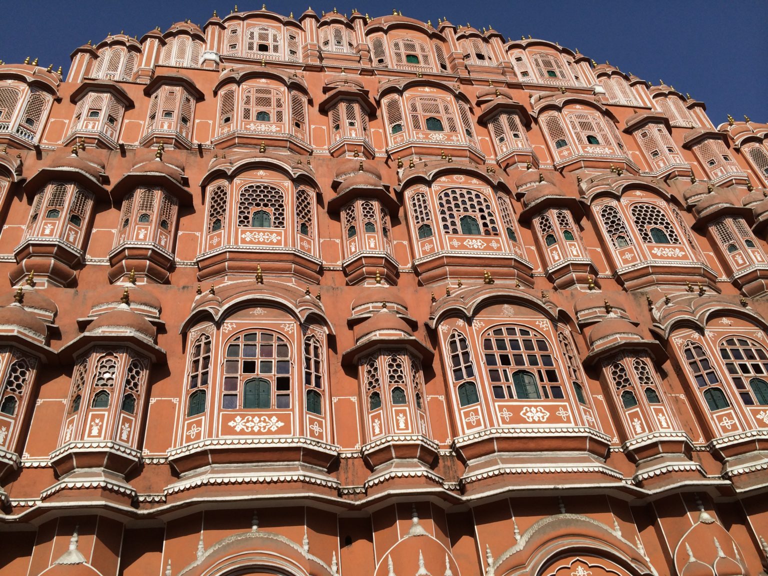 close up photo of the Palace of Winds in Jaipur