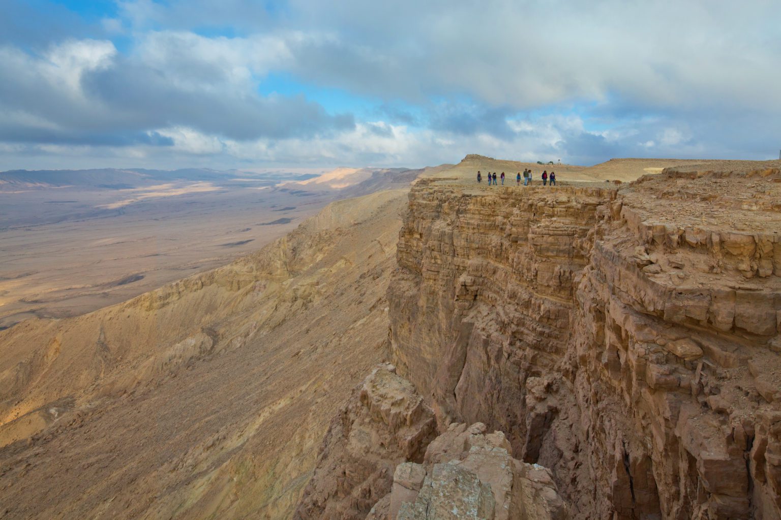 on your off the beaten path vacation you'll visit Mitzpe Ramon Crater in Negev Desert