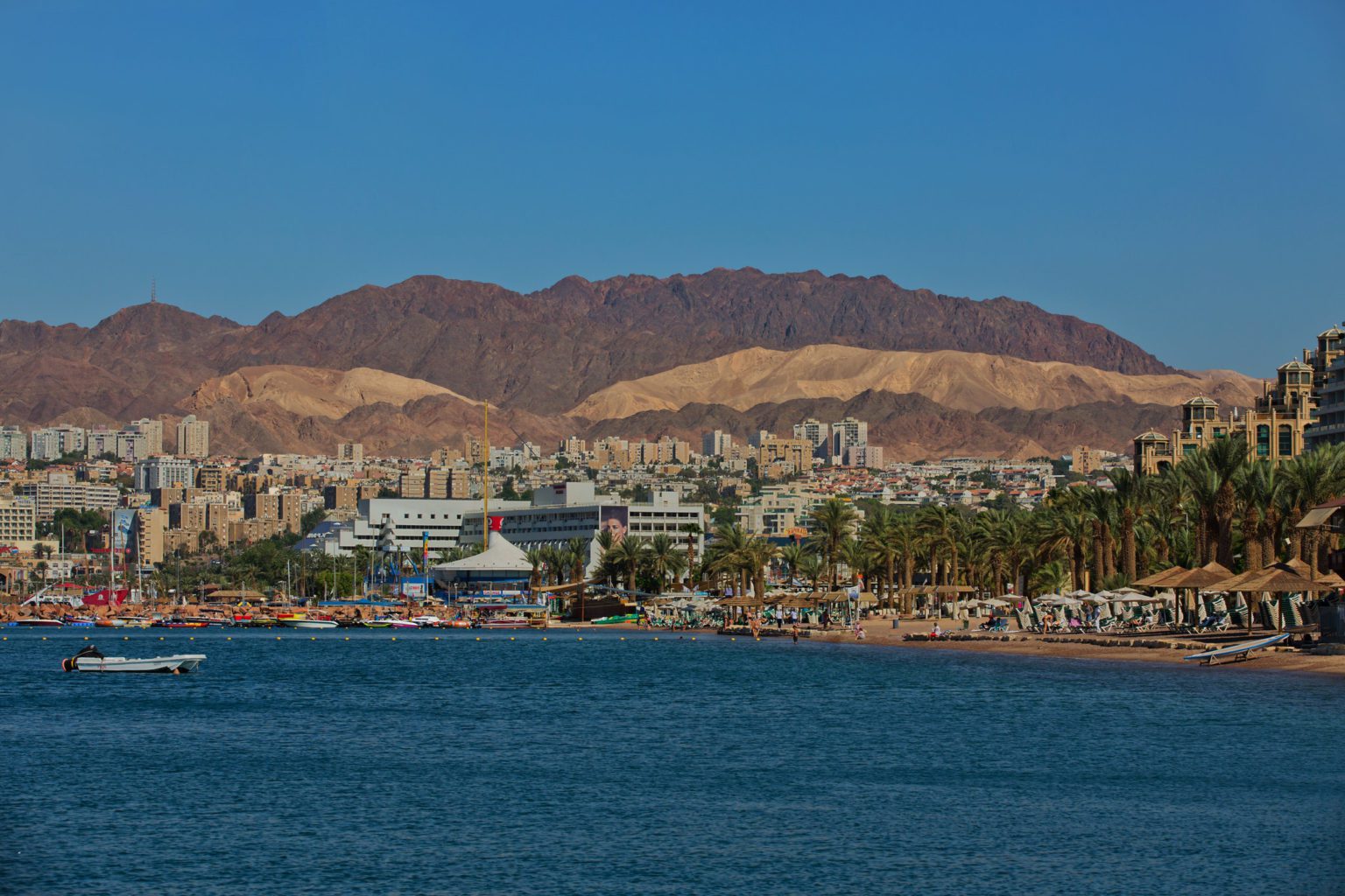 Eilat resort area on Red Sea