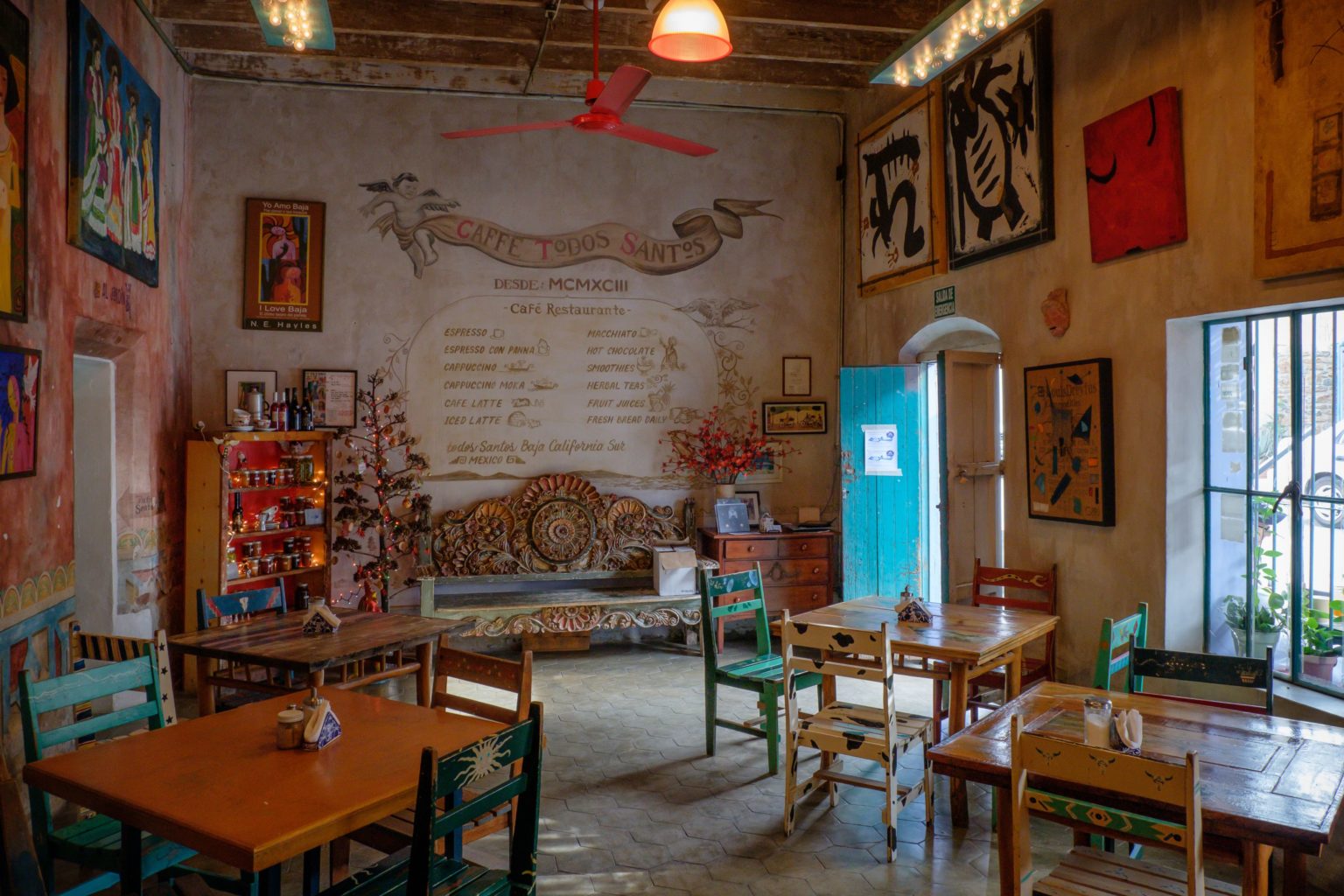 quaint mexican cafe interior