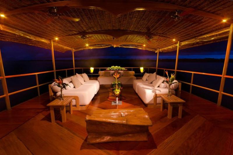 Three sofas on a river cruise ship