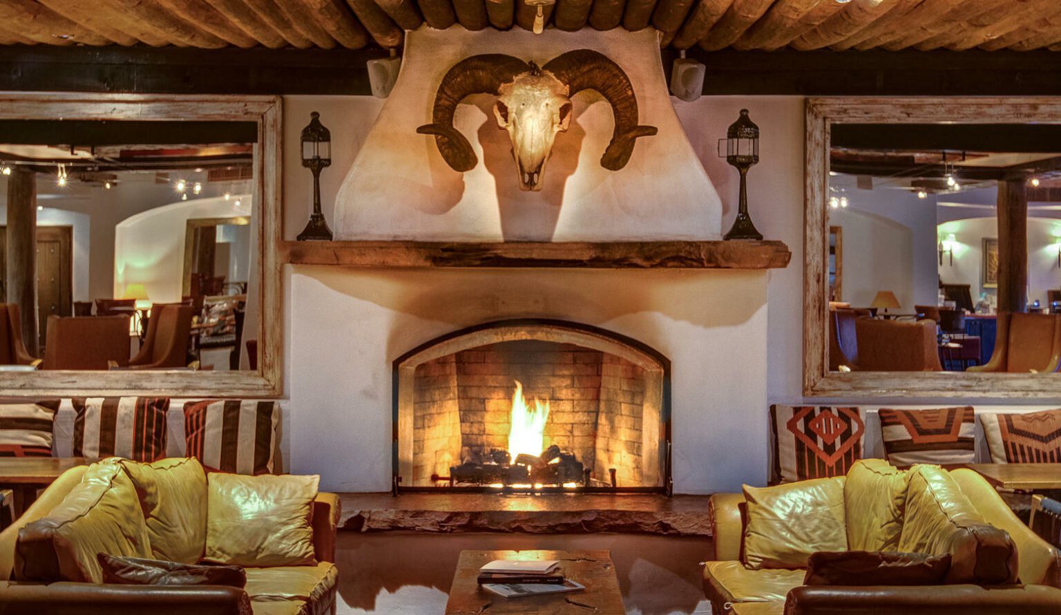Cozy living room at Hotel Chimayo