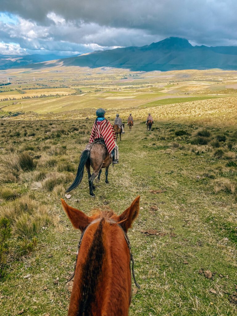 Horseback riding across the Ecuadorian highlands