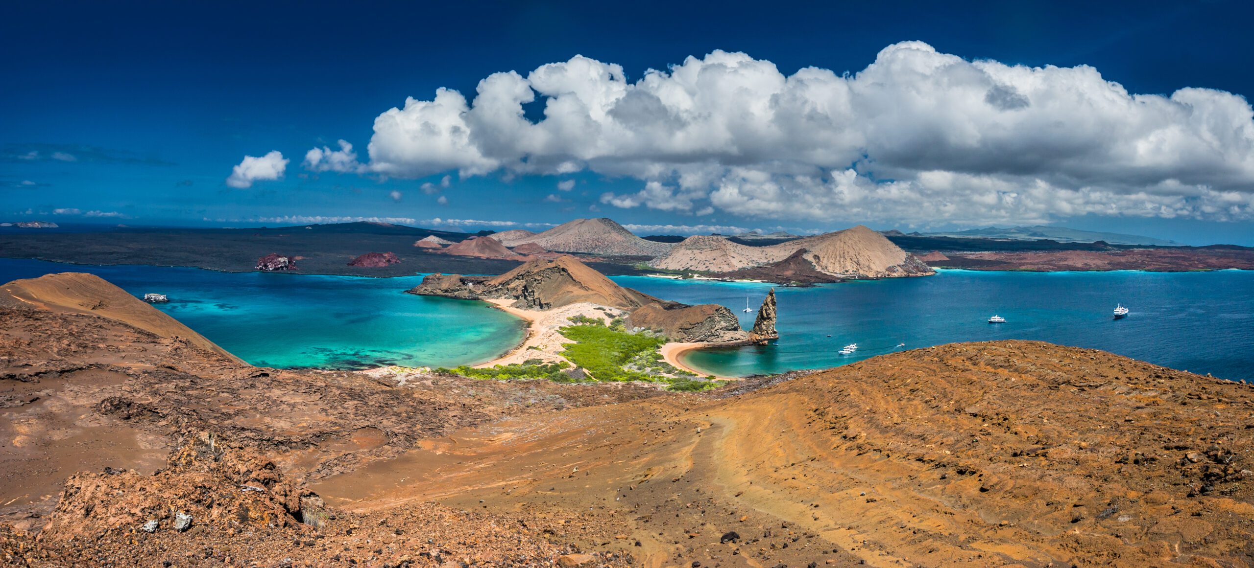 Expansive shot of the a Galapagos Island