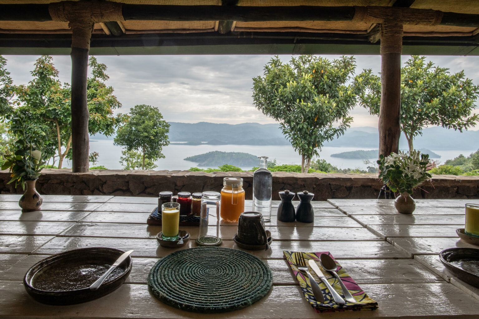 Breakfast at Virunga Lodge