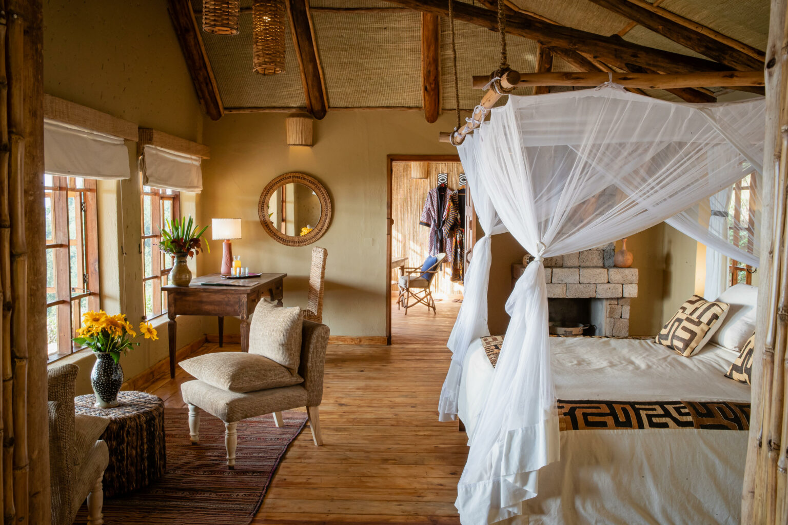 Virunga Lodge room interiors
