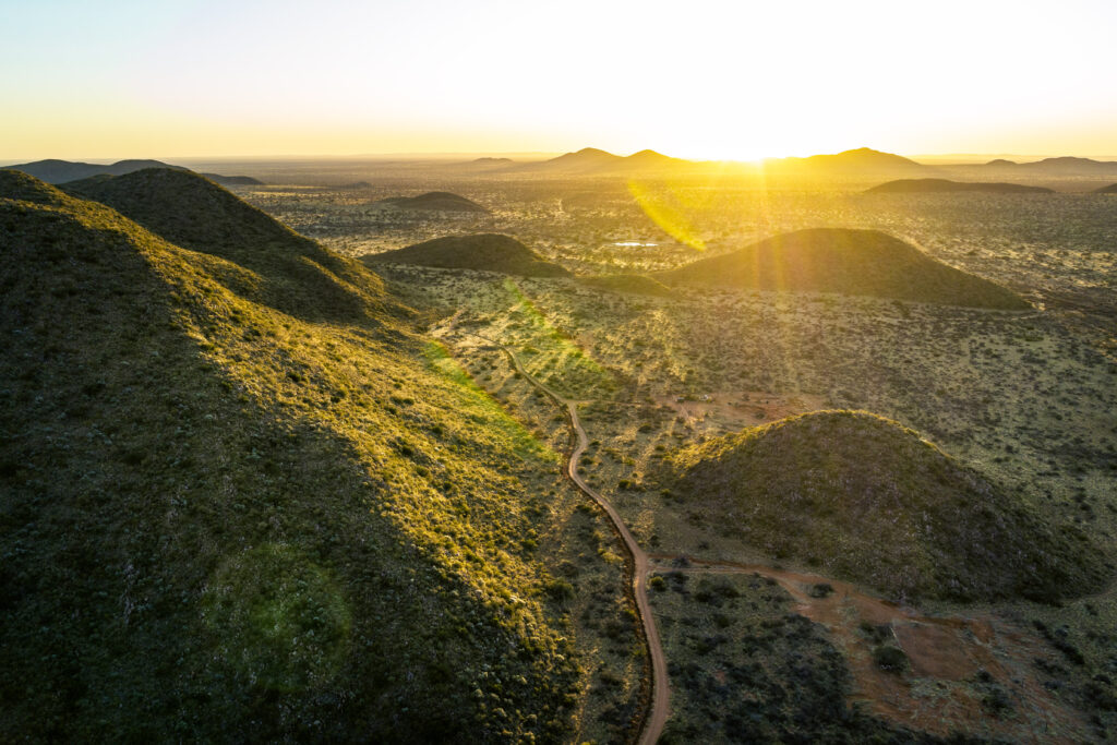 This July Loapi Tented Camp is opening in the Tswalu Kalahari Game Reserve, tucked into the contours of a valley snug between the Korannaberg Mountain.