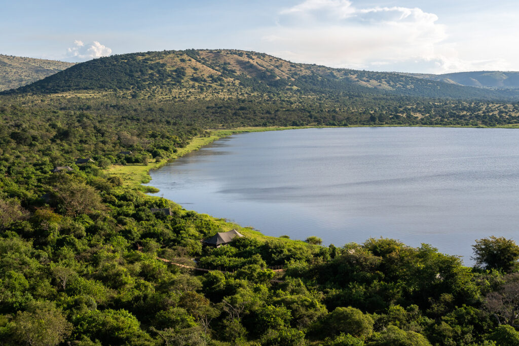 The view from Magashi Camp overlooking Lake Rwanyakazinga in Akagera National Park is unparalleled. Image courtesy of Wilderness