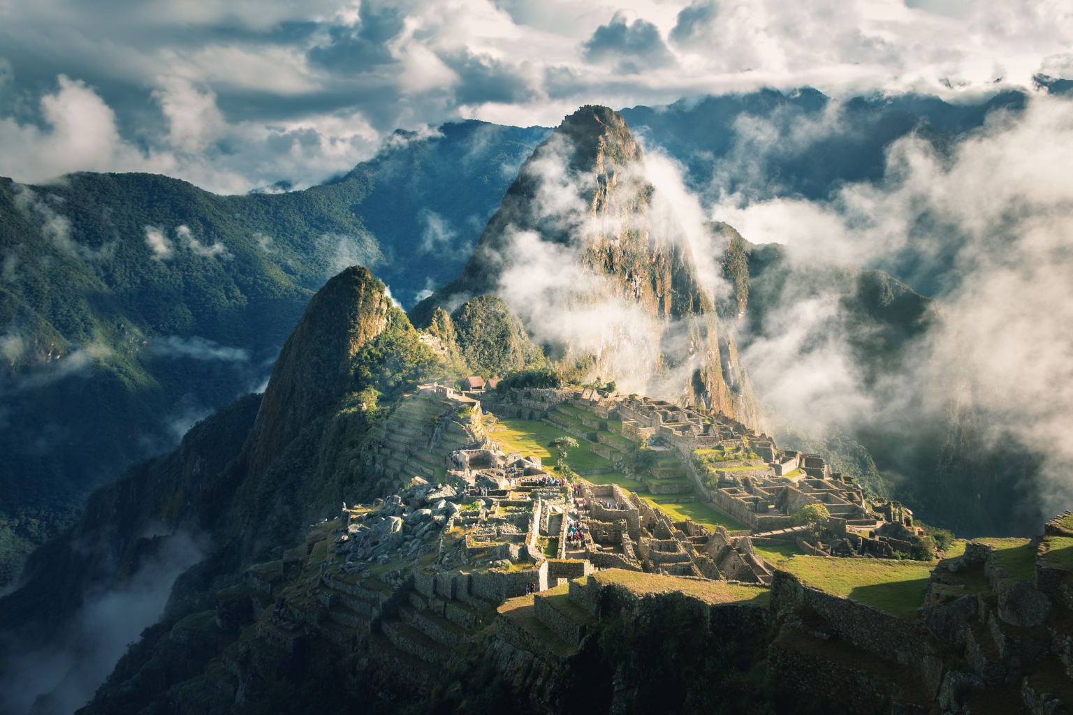 Machu Picchu surrounded by clouds