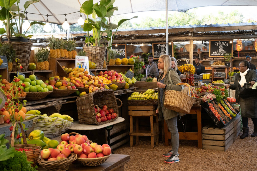 Seasonal fruit and other locally sourced fresh produce are available in abundance.  Image courtesy of The Oranjezicht City Farm Market
