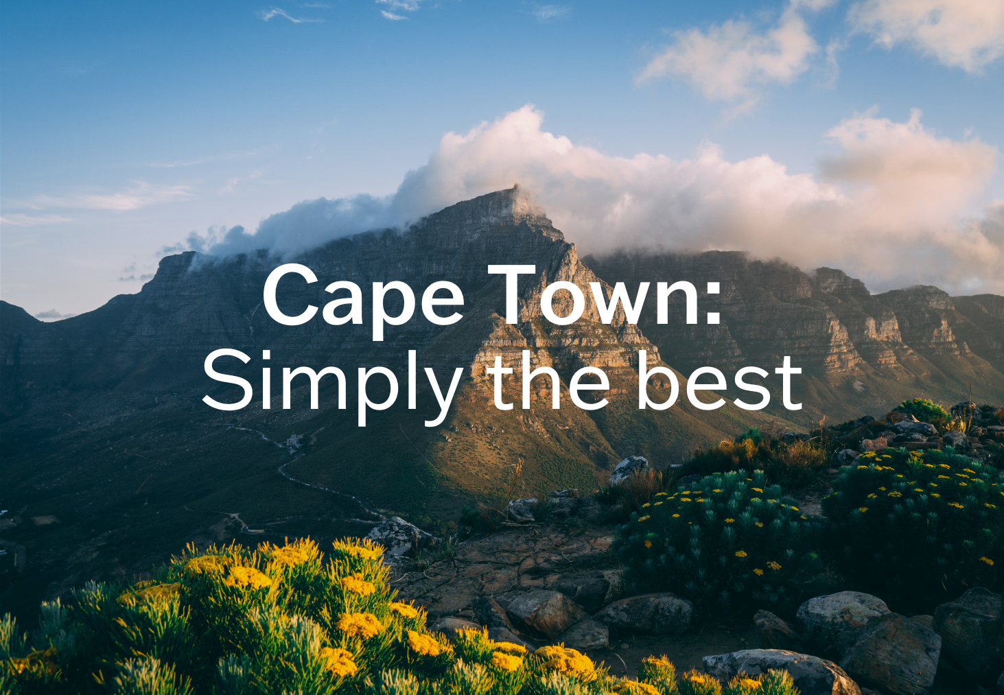 Cape Town beauty with breathtaking mountains and dreamy beaches