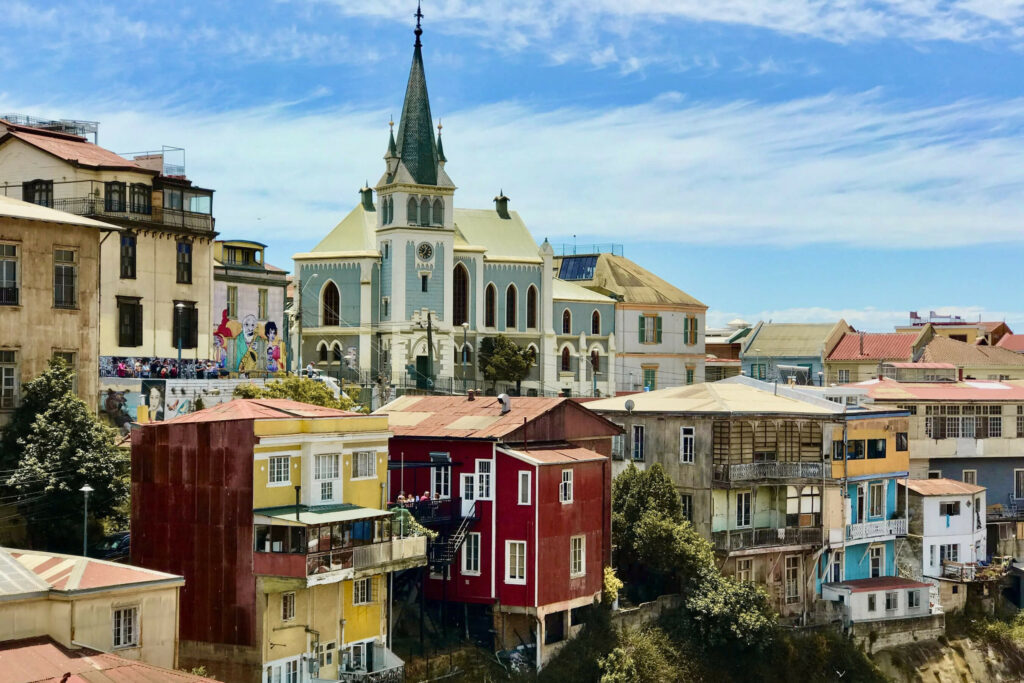 The colorful facades of Valparaíso, Chile