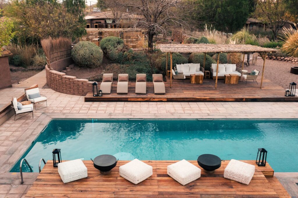 Outdoor Pool Area in Atacama, Chile