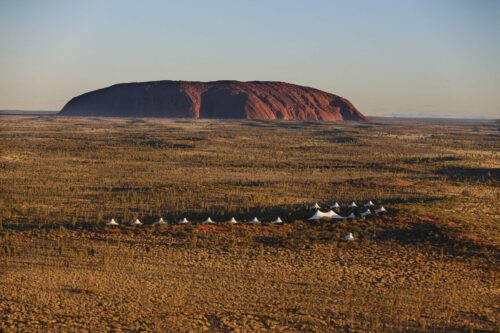 Longitude 131 with Uluru in the background