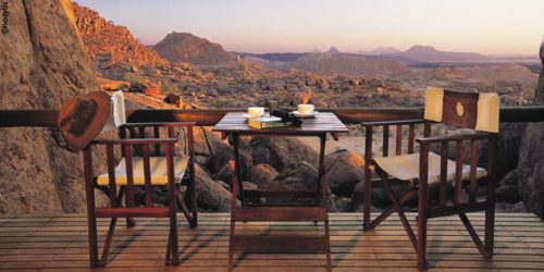 Lunch with a view in Damaraland at Mowani